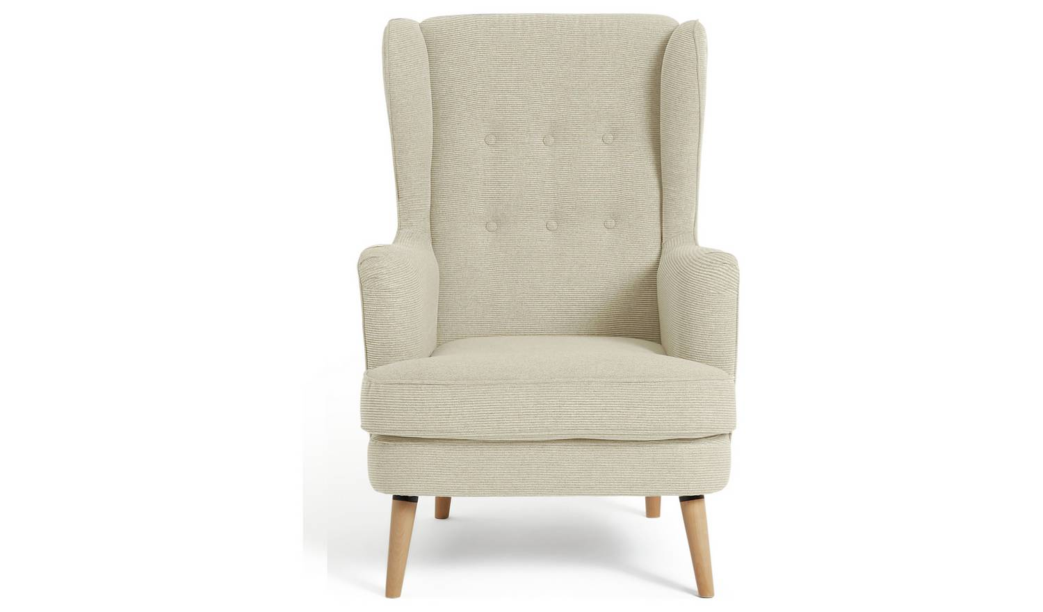 Habitat Callie Fabric Wingback Chair - Latte