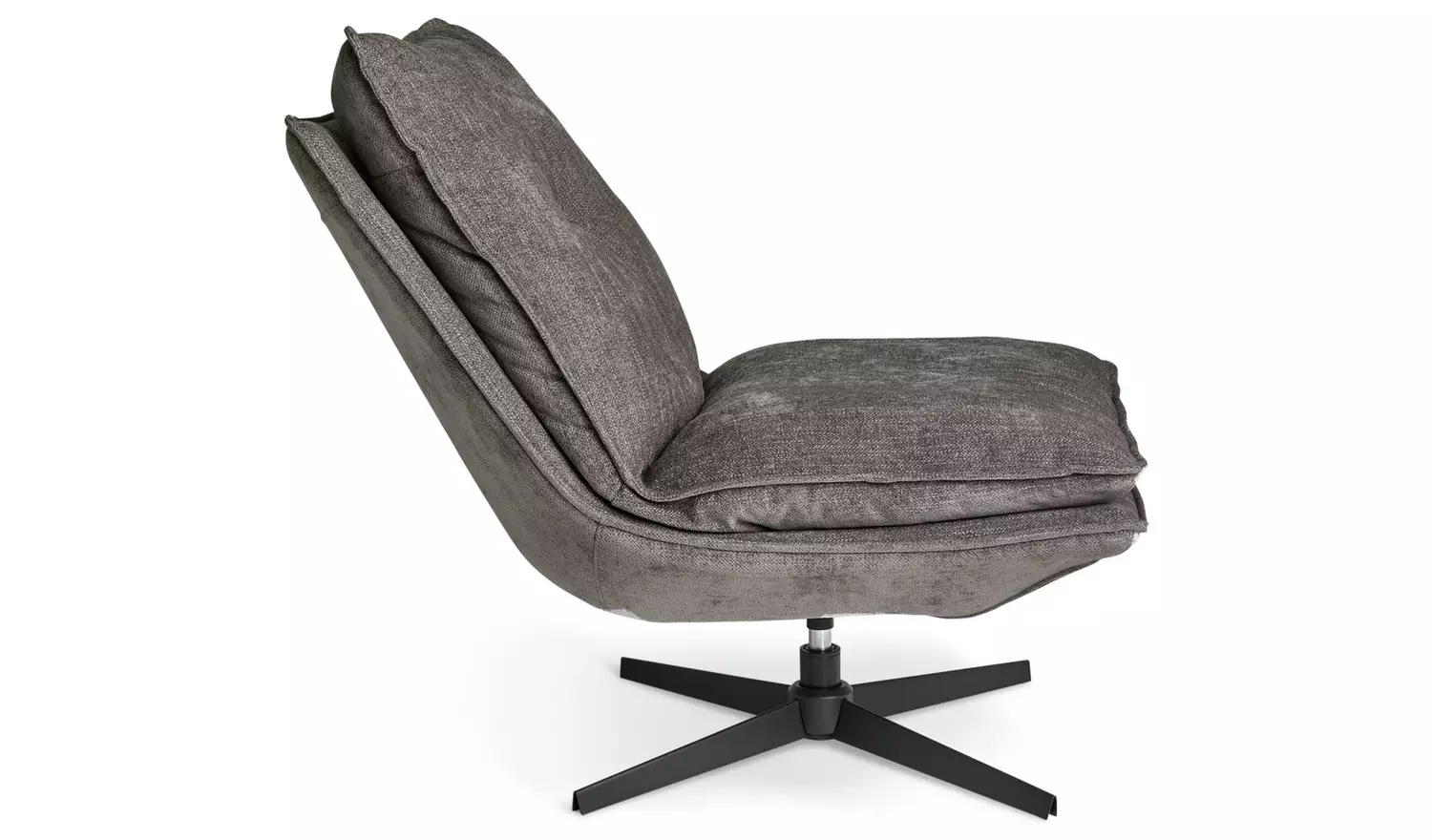 Argos Home Soloman Fabric Swivel Chair - Grey