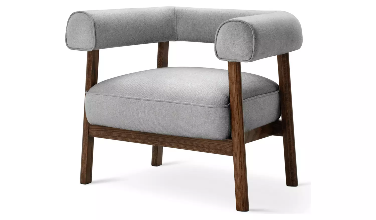 Habitat Elio Fabric Curved Armchair - Grey