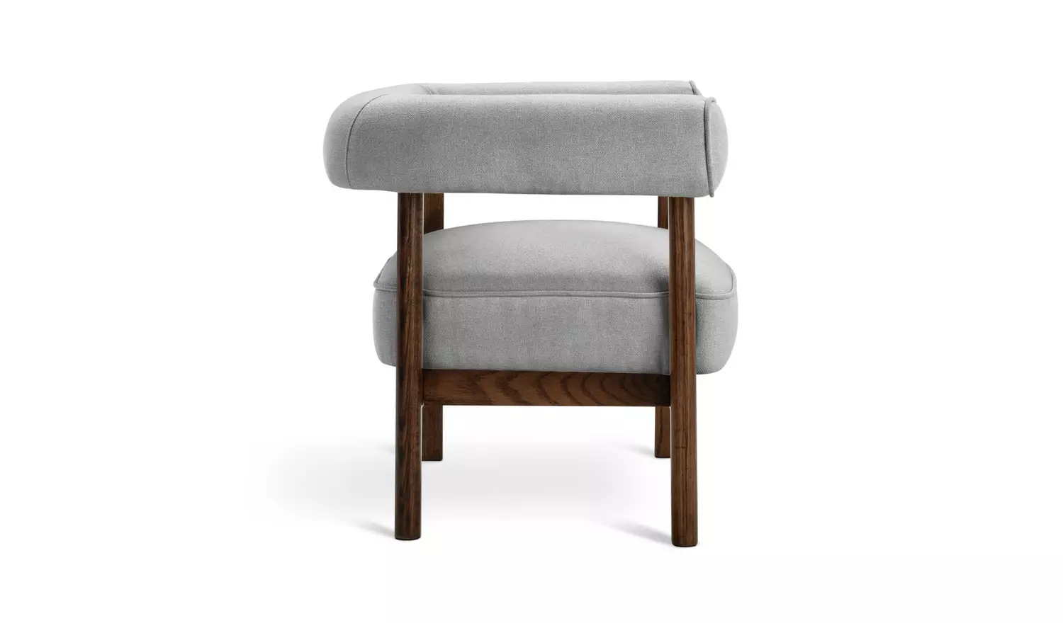 Habitat Elio Fabric Curved Armchair - Grey