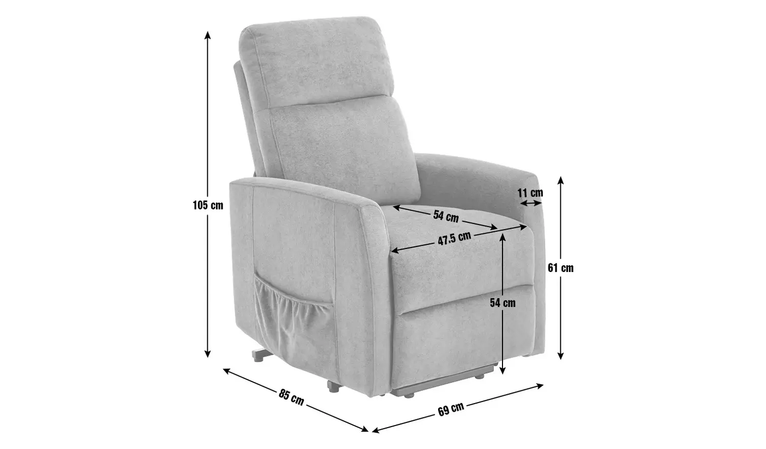 Argos Home Waylon Fabric Rise & Recline Chair - Natural