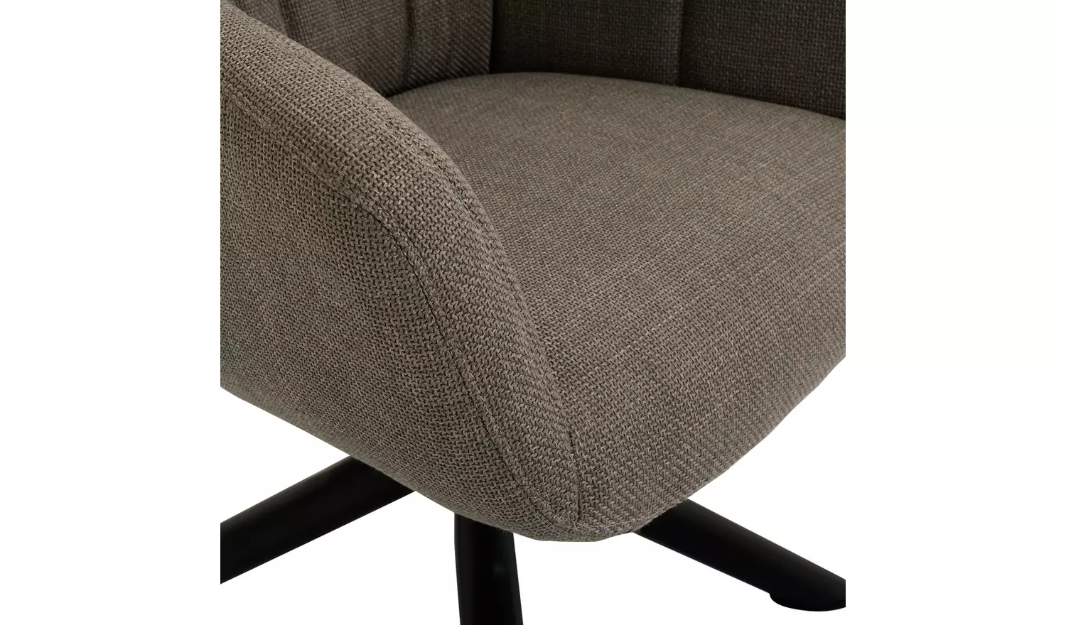Argos Home Marnie Fabric Swivel Chair and Footstool - Grey