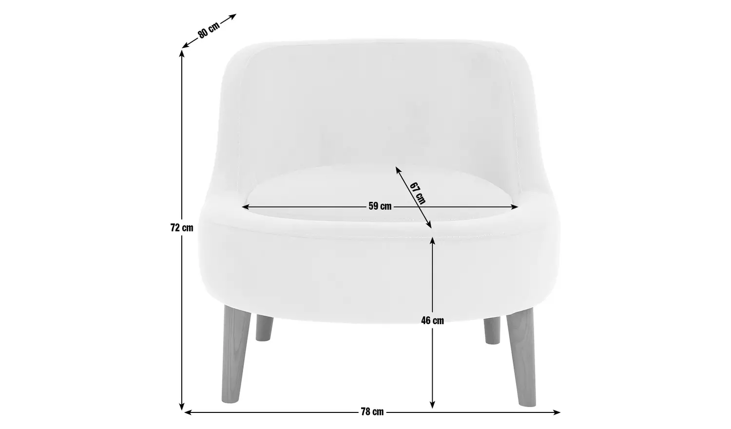 Habitat Beckett Fabric Armchair - Natural