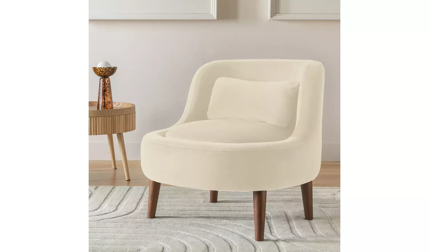 Habitat Beckett Fabric Armchair - Natural