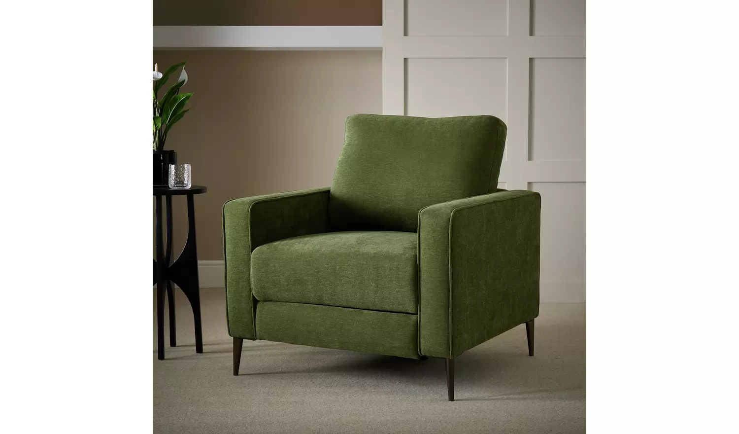 Habitat Kendric Fabric Recliner Armchair - Green