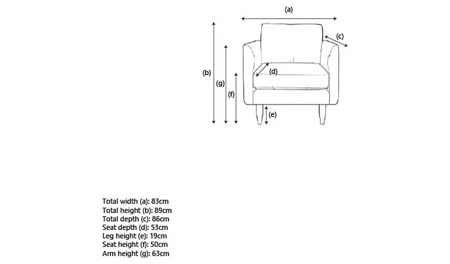 Hutch Fabric Curve Arm Armchair - Dove Grey