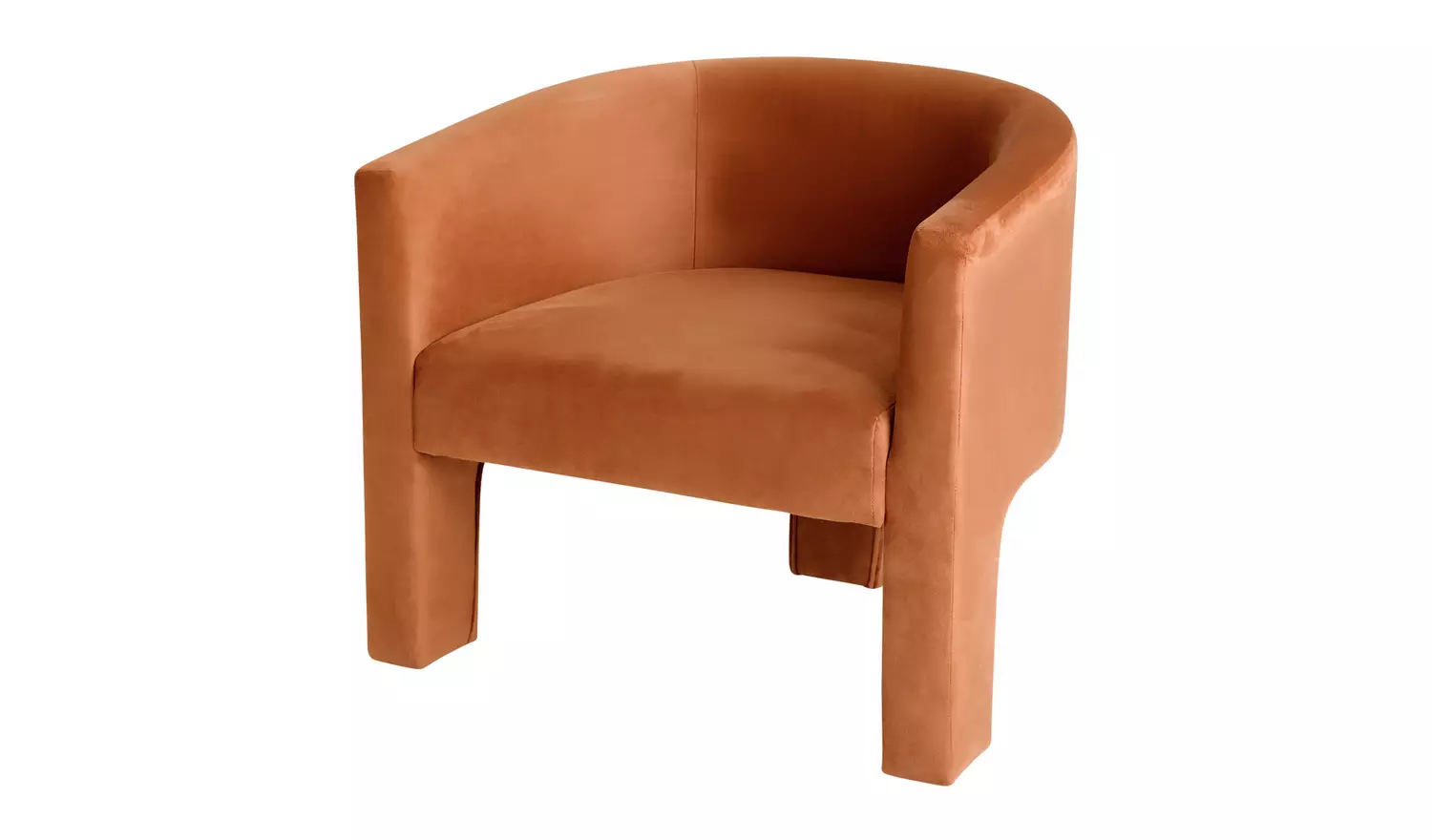 Argos Home Lazlo Velvet Chair - Orange