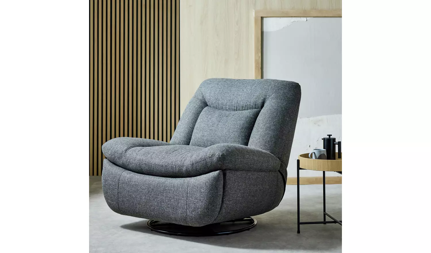 Argos Home Vaughan Fabric Recliner Chair - Grey