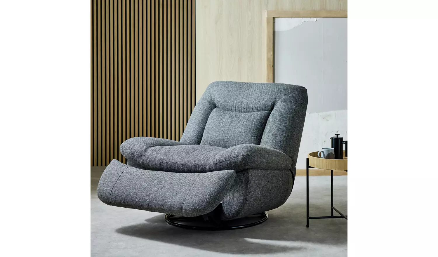 Argos Home Vaughan Fabric Recliner Chair - Grey