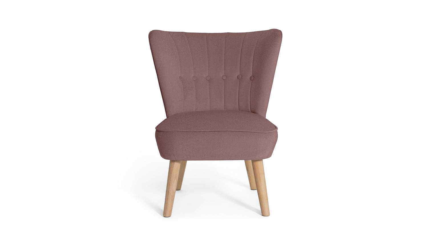 Habitat Alexis Velvet Cocktail Chair - Pink
