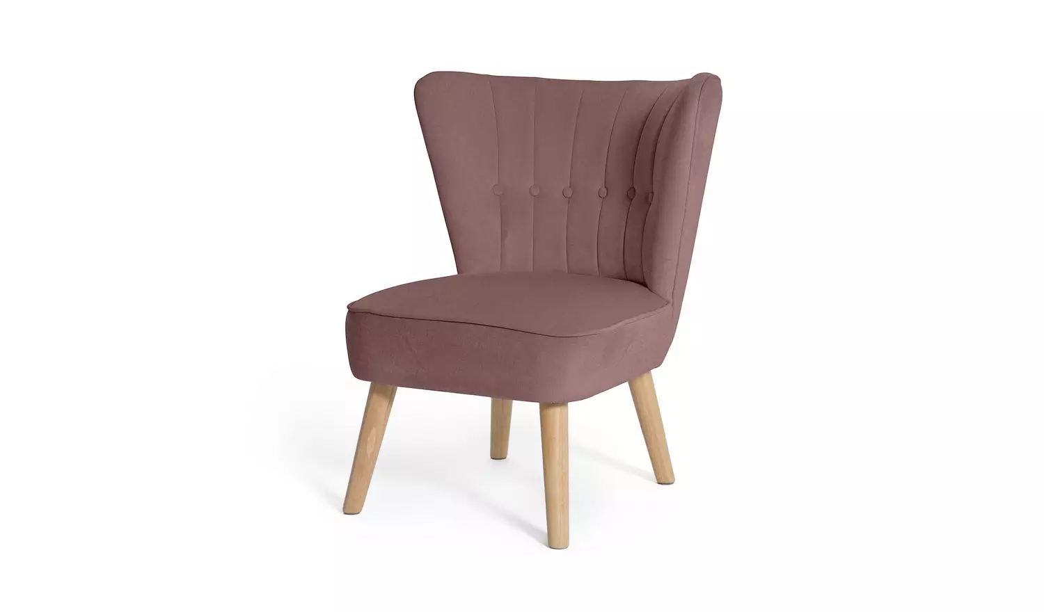 Habitat Alexis Velvet Cocktail Chair - Pink