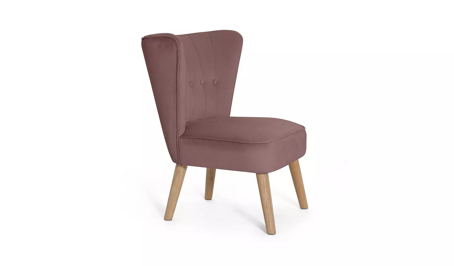 Habitat Alexis Velvet Cocktail Chair - Pink