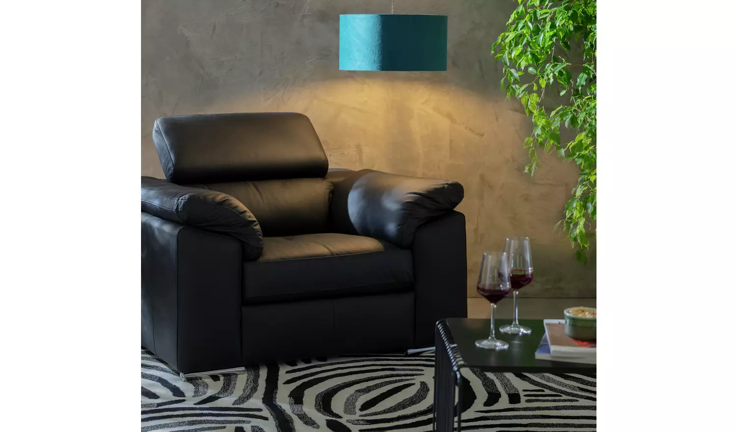 Argos Home Valencia Leather Armchair - Light Grey