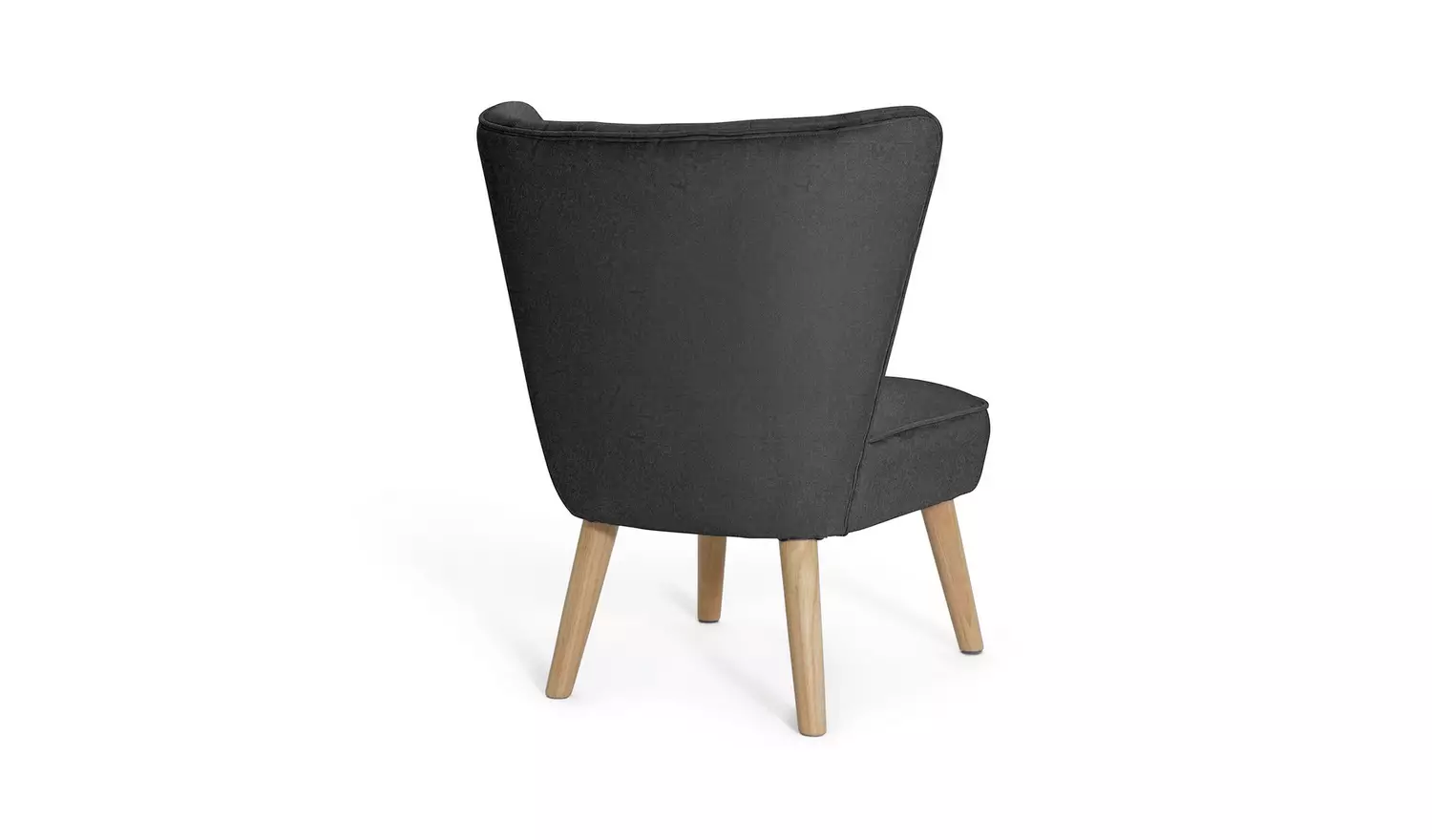 Habitat Alexis Velvet Cocktail Chair - Charcoal