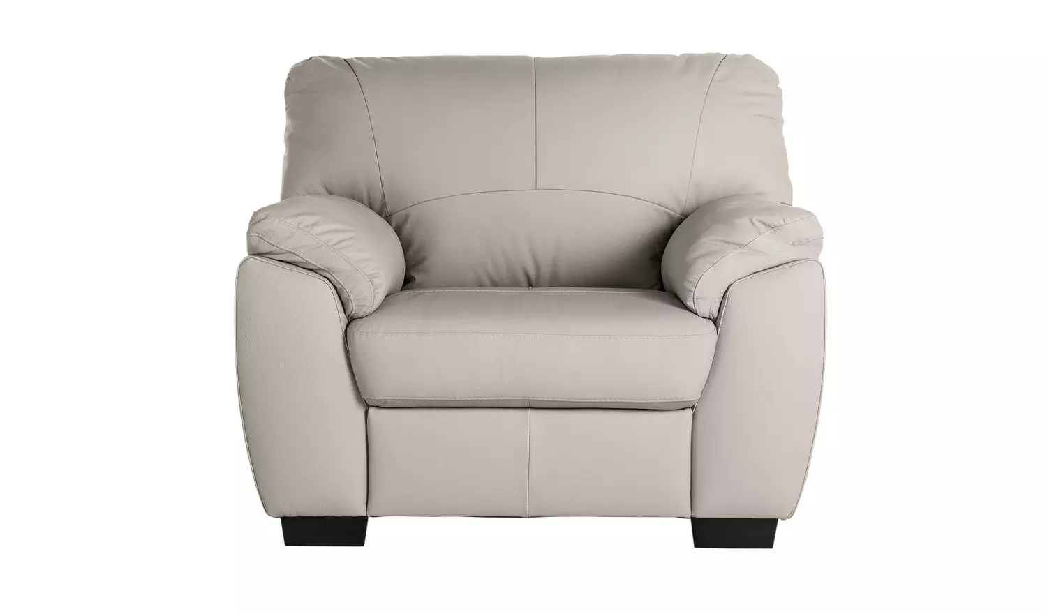 Argos Home Milano Leather Armchair - Light Grey
