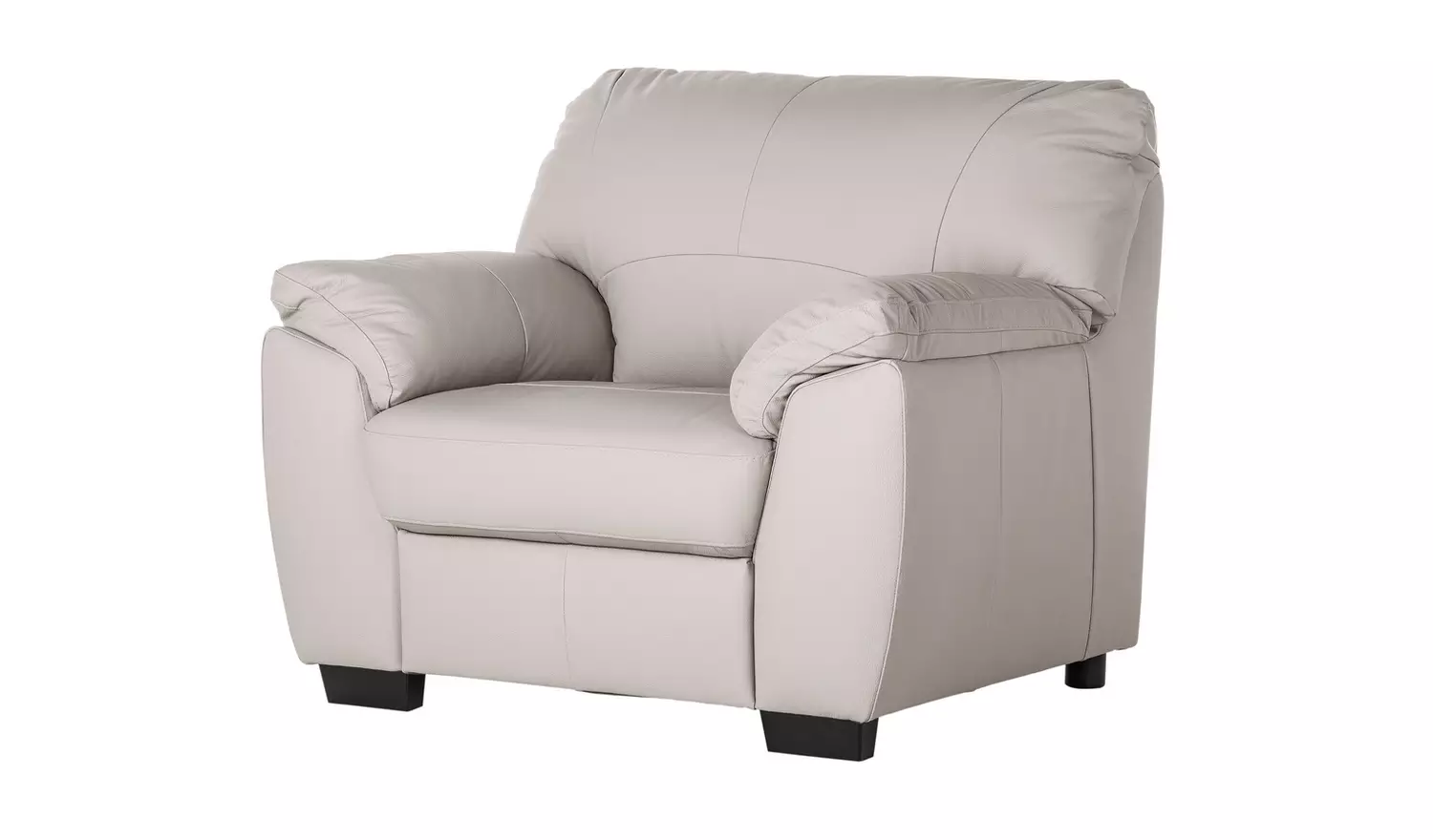 Argos Home Milano Leather Armchair - Light Grey