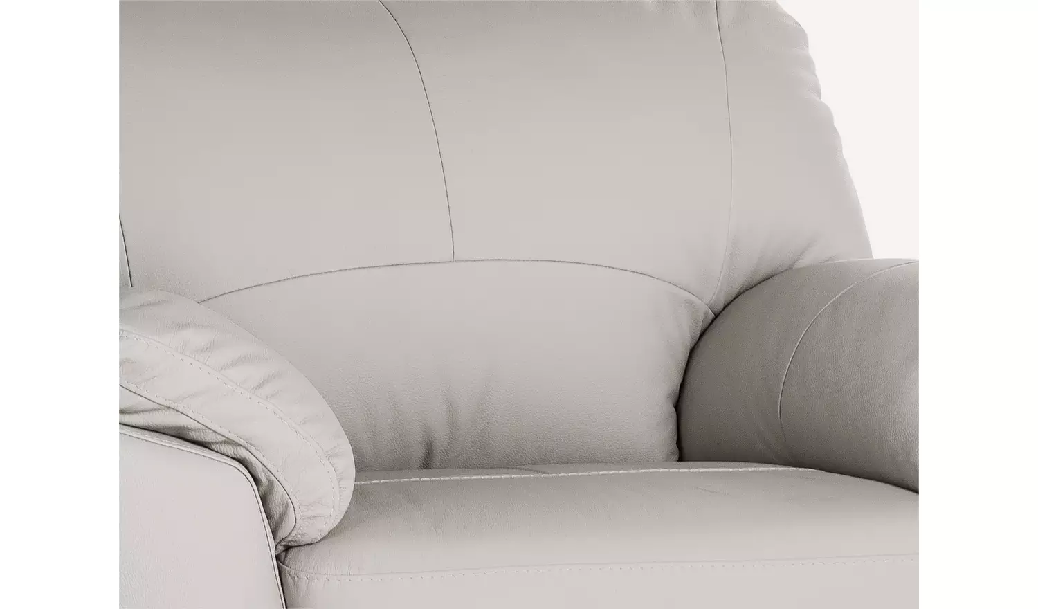 Argos Home Milano Leather Armchair - Light Grey