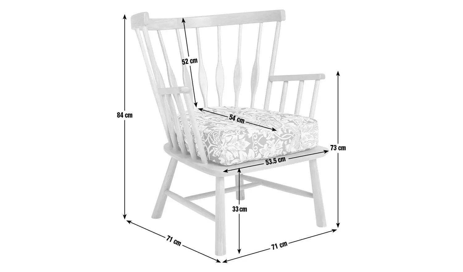 Habitat x Morris & Co. Canterbury Oak Armchair