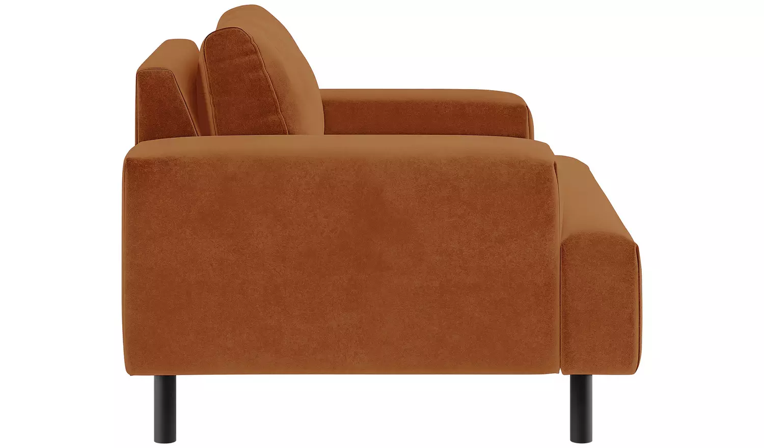 Habitat Julien Velvet Armchair - Orange