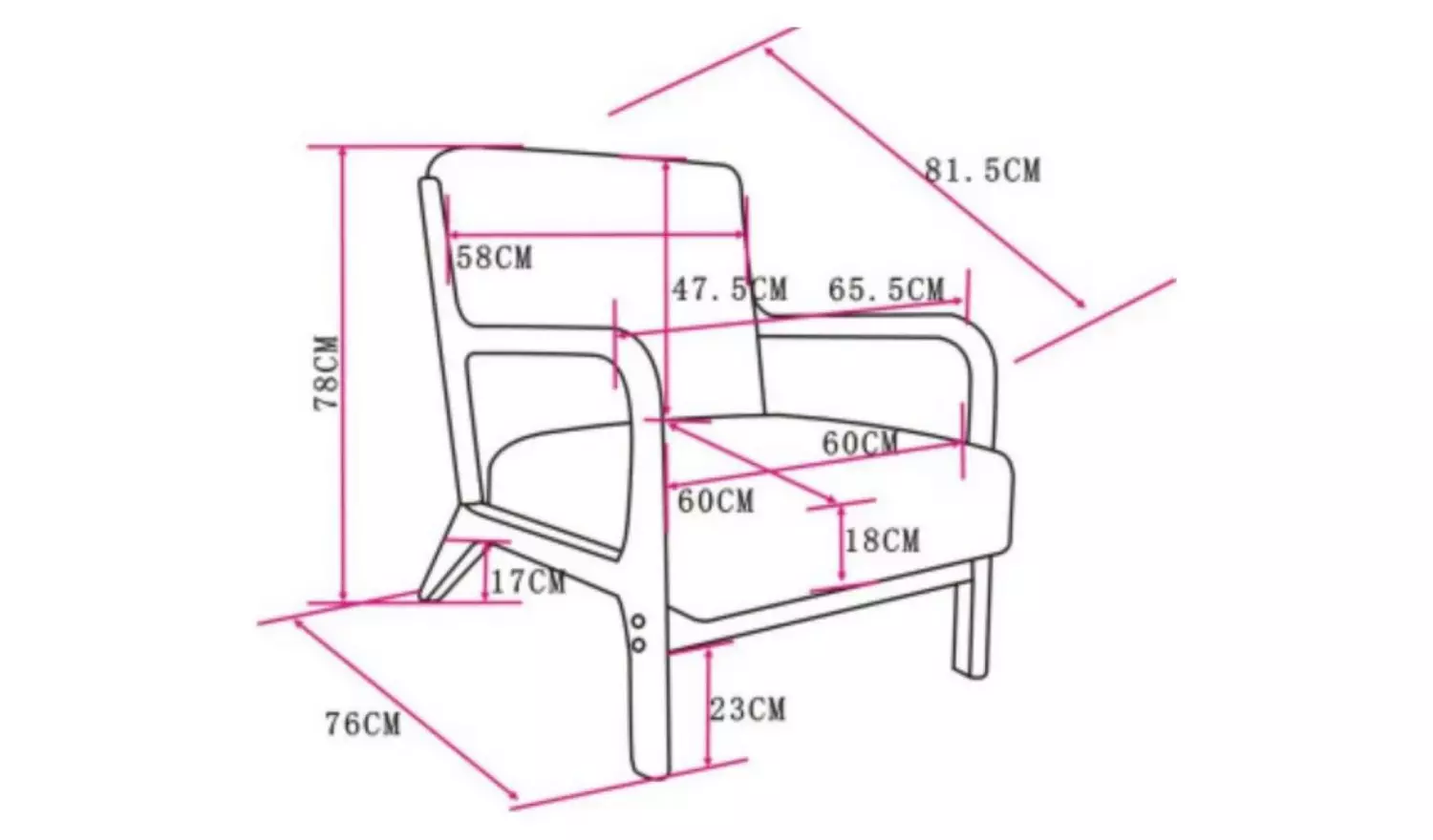 Kyoto Leah Faux Leather Ribbed Chair - Brown