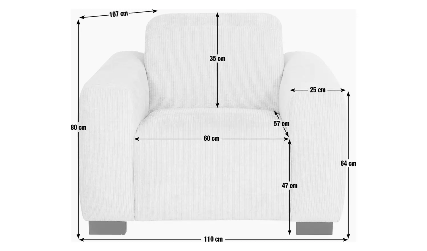 Habitat Reggie Fabric Recliner Chair - Beige