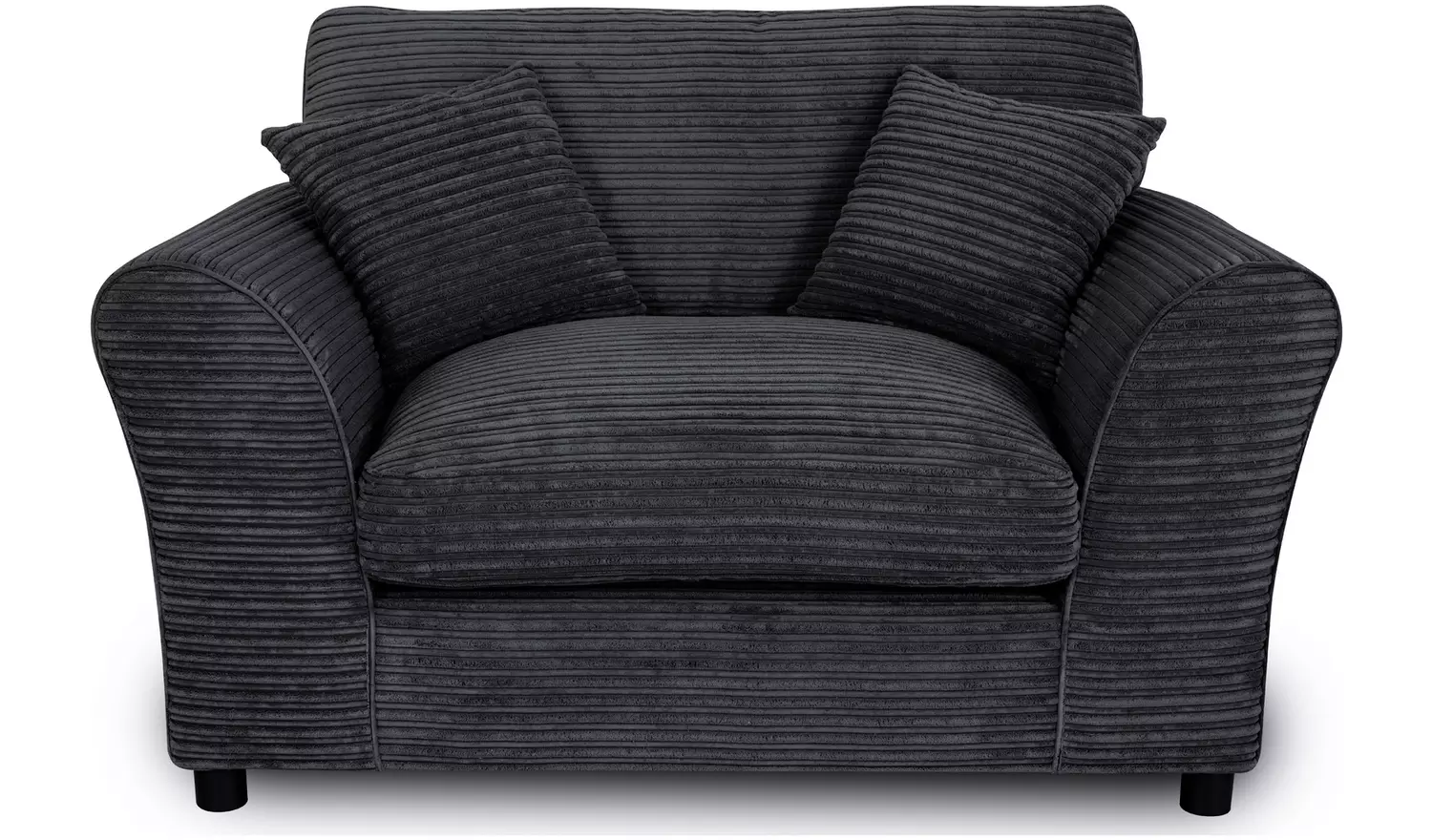 Argos Home Harry Fabric Cuddle Chair - Charcoal