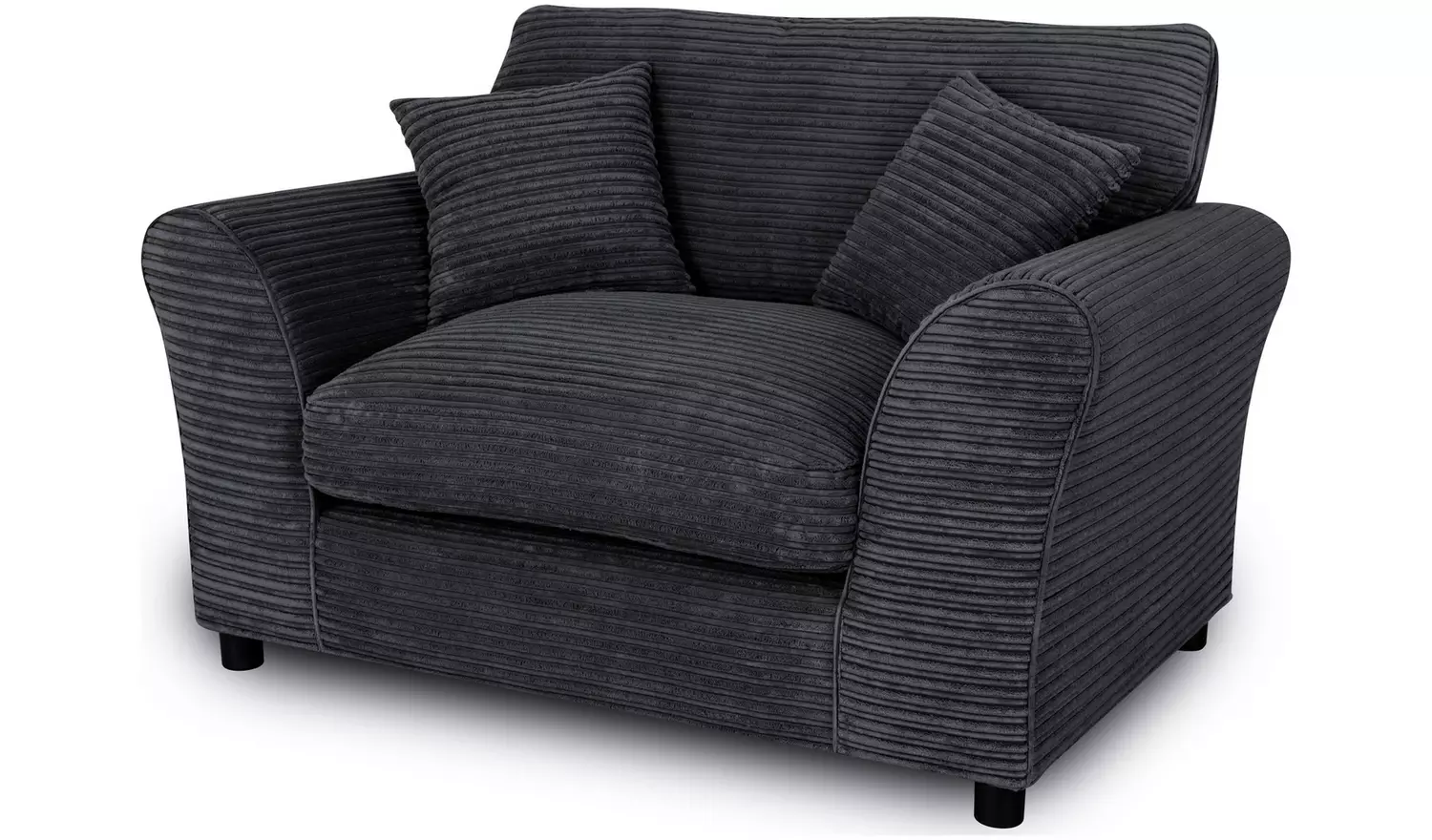Argos Home Harry Fabric Cuddle Chair - Charcoal