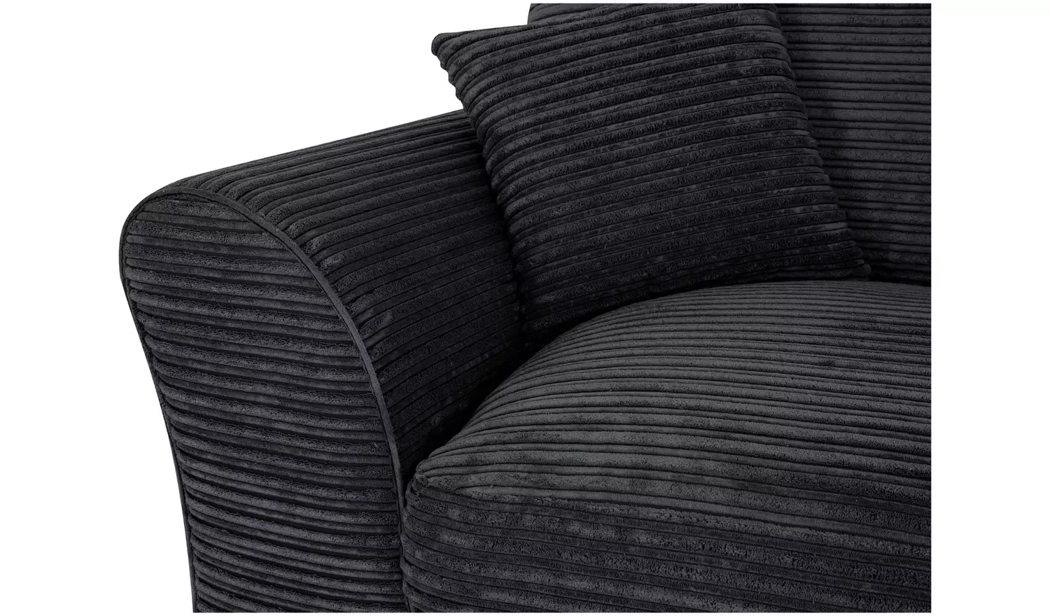 Argos Home Harry Fabric Cuddle Chair - Charcoal