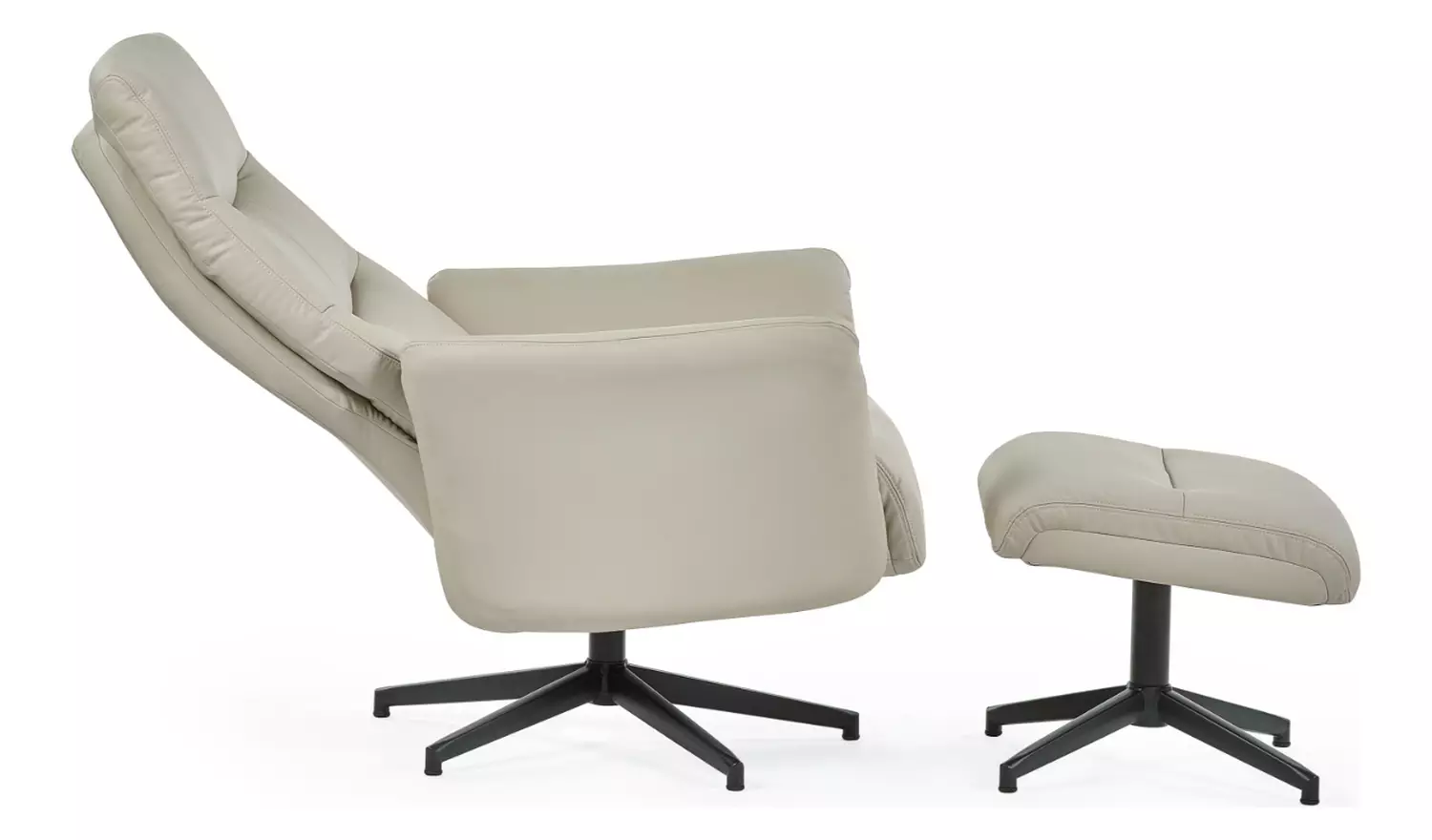 Julian Bowen Priya Manual Recliner Chair & Footstool - Grey