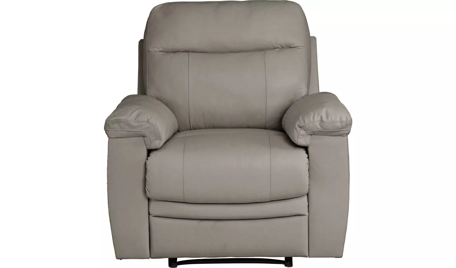 Argos Home Paolo Leather Mix Manual Recliner Chair - Grey
