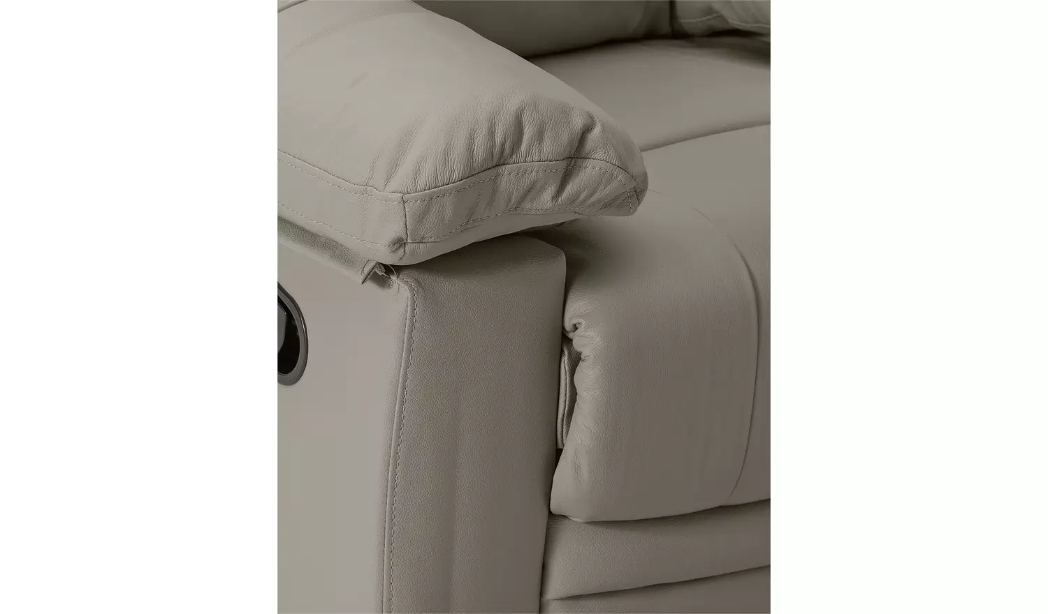 Argos Home Paolo Leather Mix Manual Recliner Chair - Grey