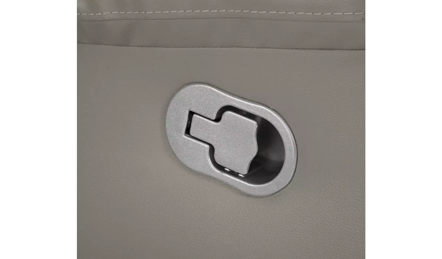 Argos Home Paolo Leather Mix Manual Recliner Chair - Grey