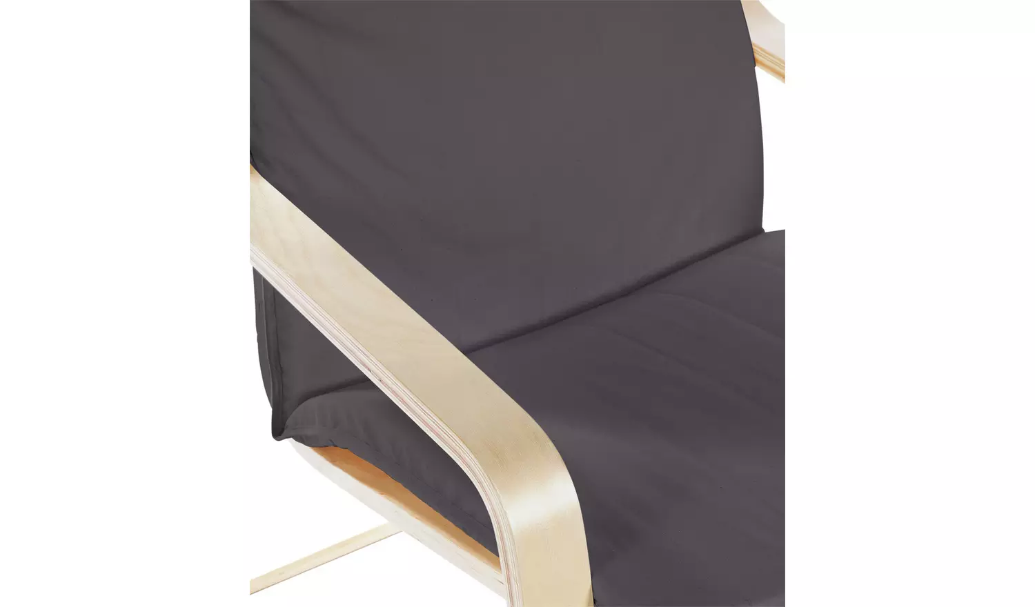 Habitat Bentwood High Back Chair & Footstool - Charcoal