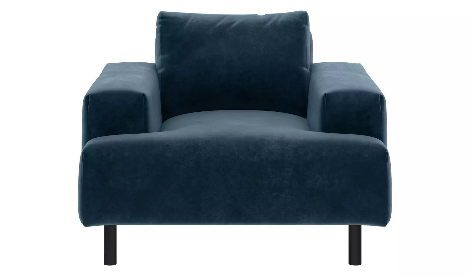 Habitat Julien Velvet Armchair - Navy