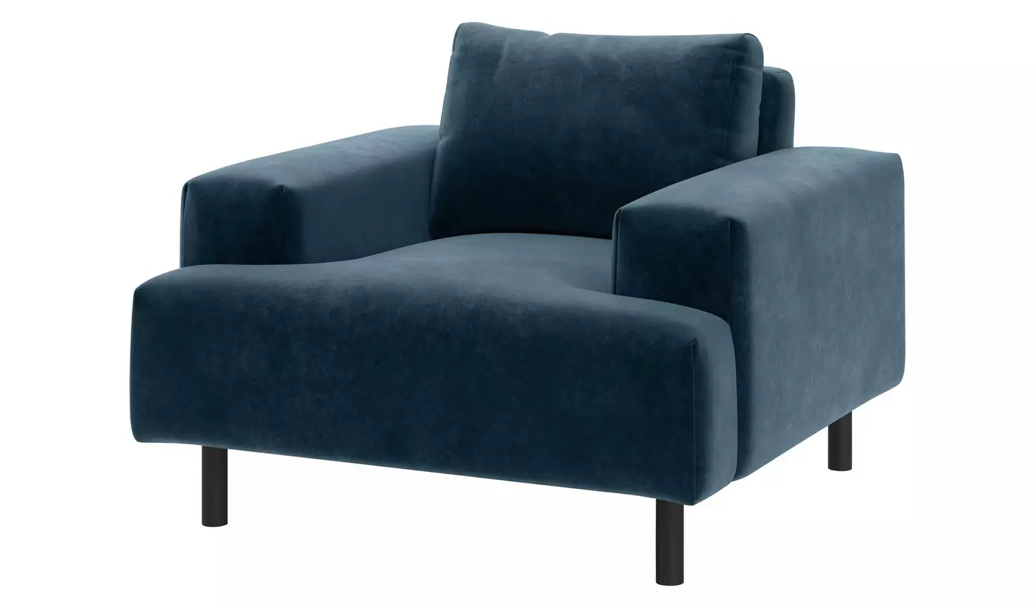 Habitat Julien Velvet Armchair - Navy