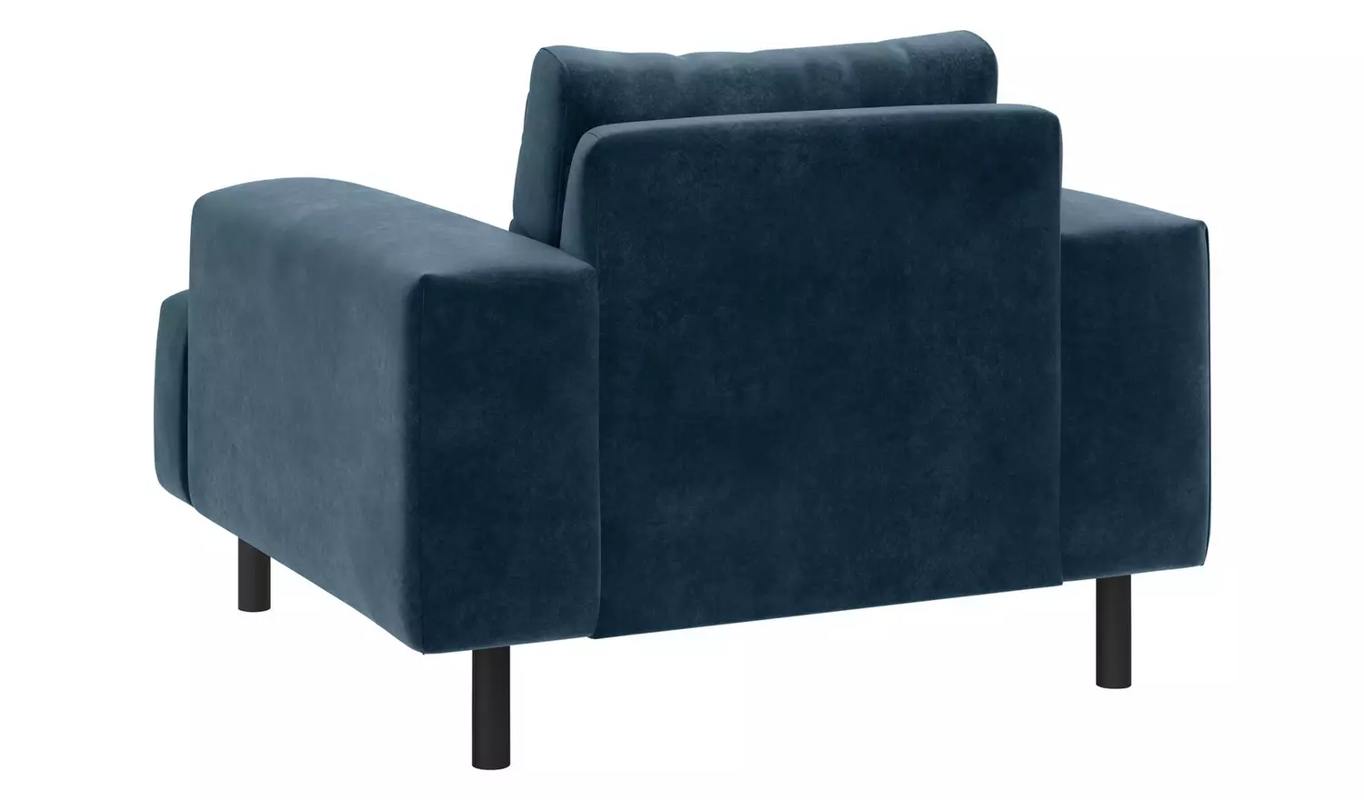 Habitat Julien Velvet Armchair - Navy