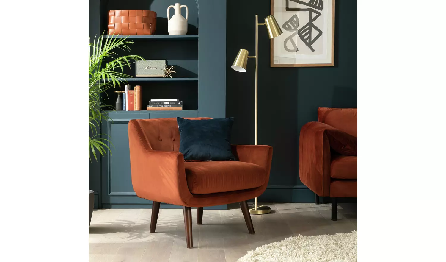 Habitat Nellie Fabric Accent Chair - Grey