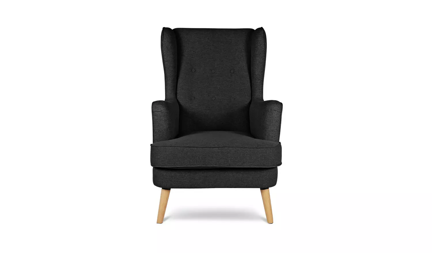 Habitat Callie Fabric Wingback Chair - Charcoal