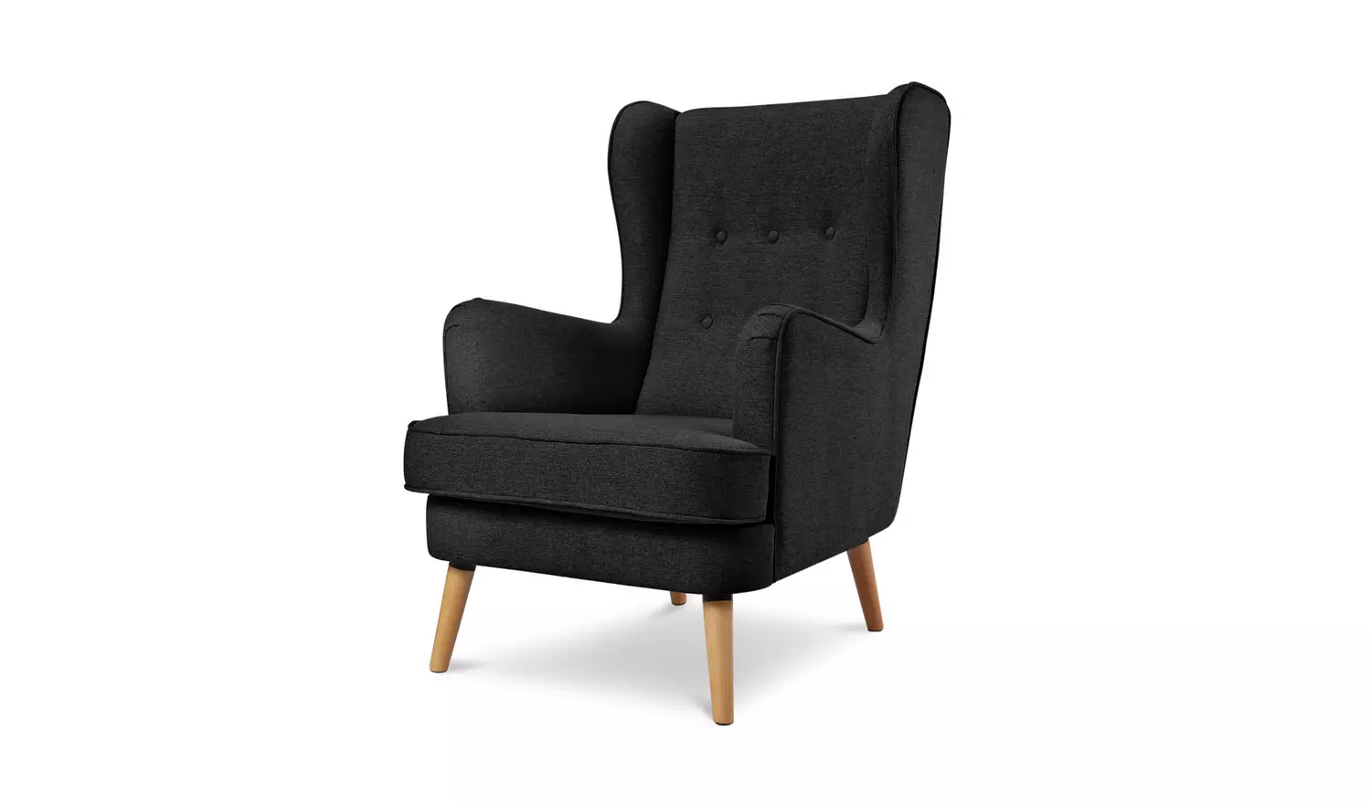 Habitat Callie Fabric Wingback Chair - Charcoal