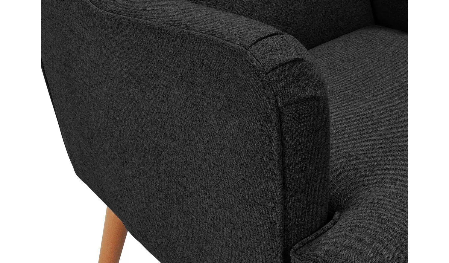 Habitat Callie Fabric Wingback Chair - Charcoal