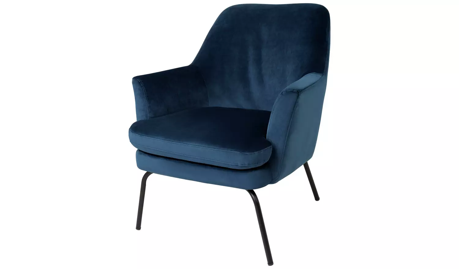 Habitat Celine Velvet Accent Chair - Blue