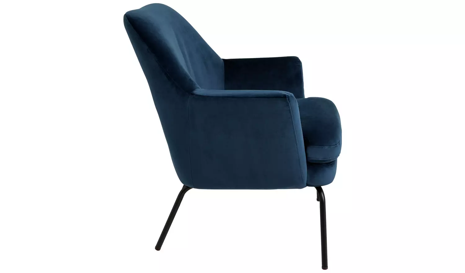 Habitat Celine Velvet Accent Chair - Blue