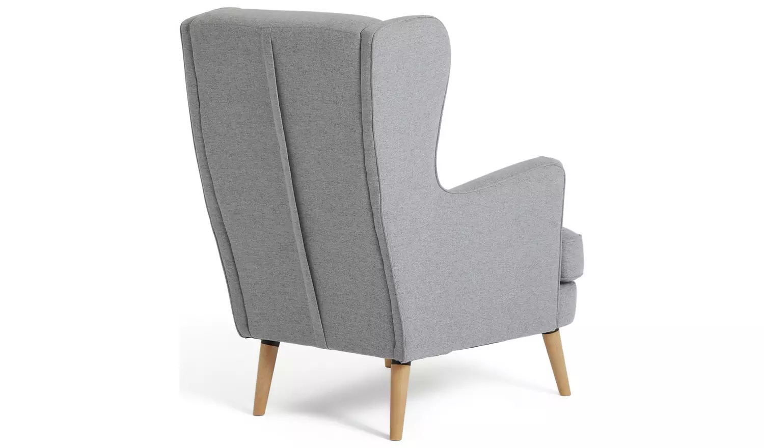 Habitat Callie Fabric Wingback Chair- Light Grey