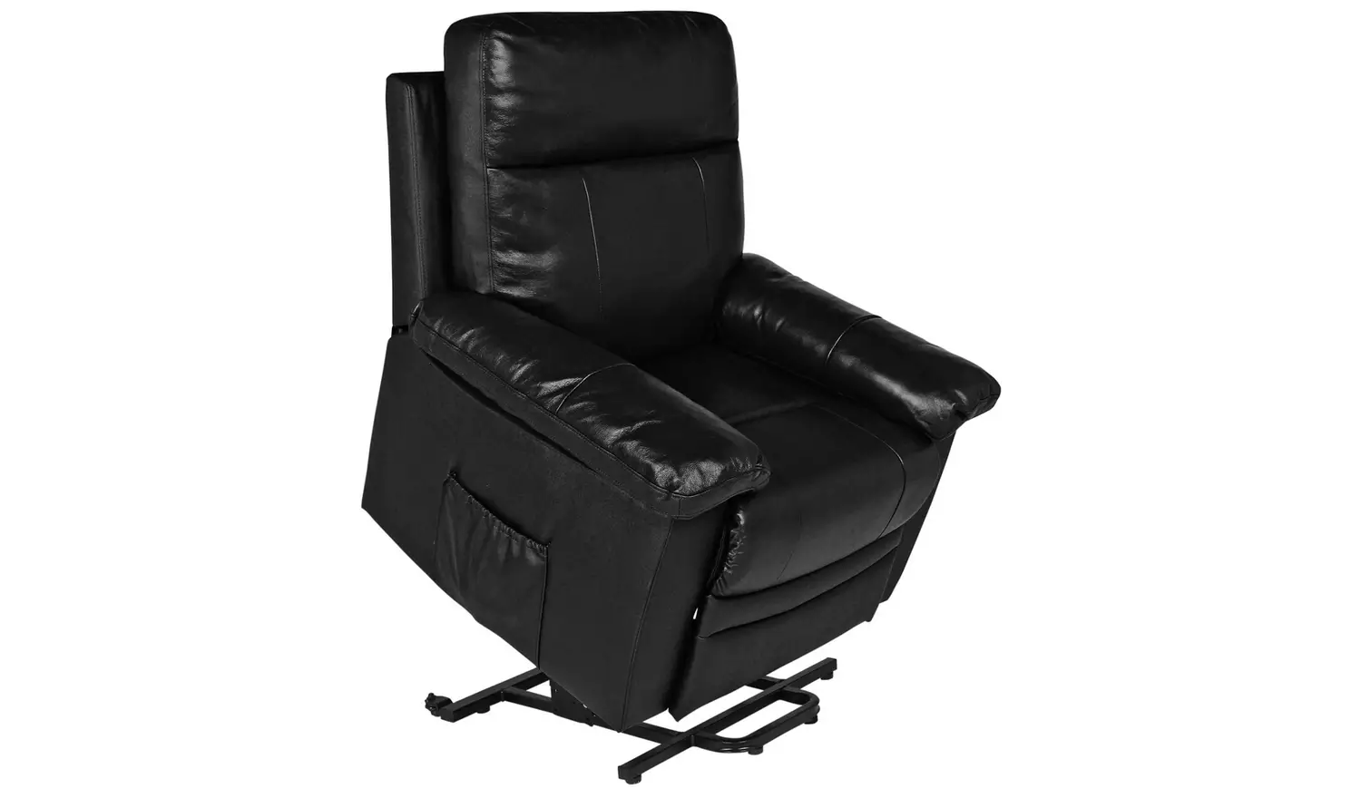Argos Home Paolo Leather Mix Rise & Recline Chair - Black