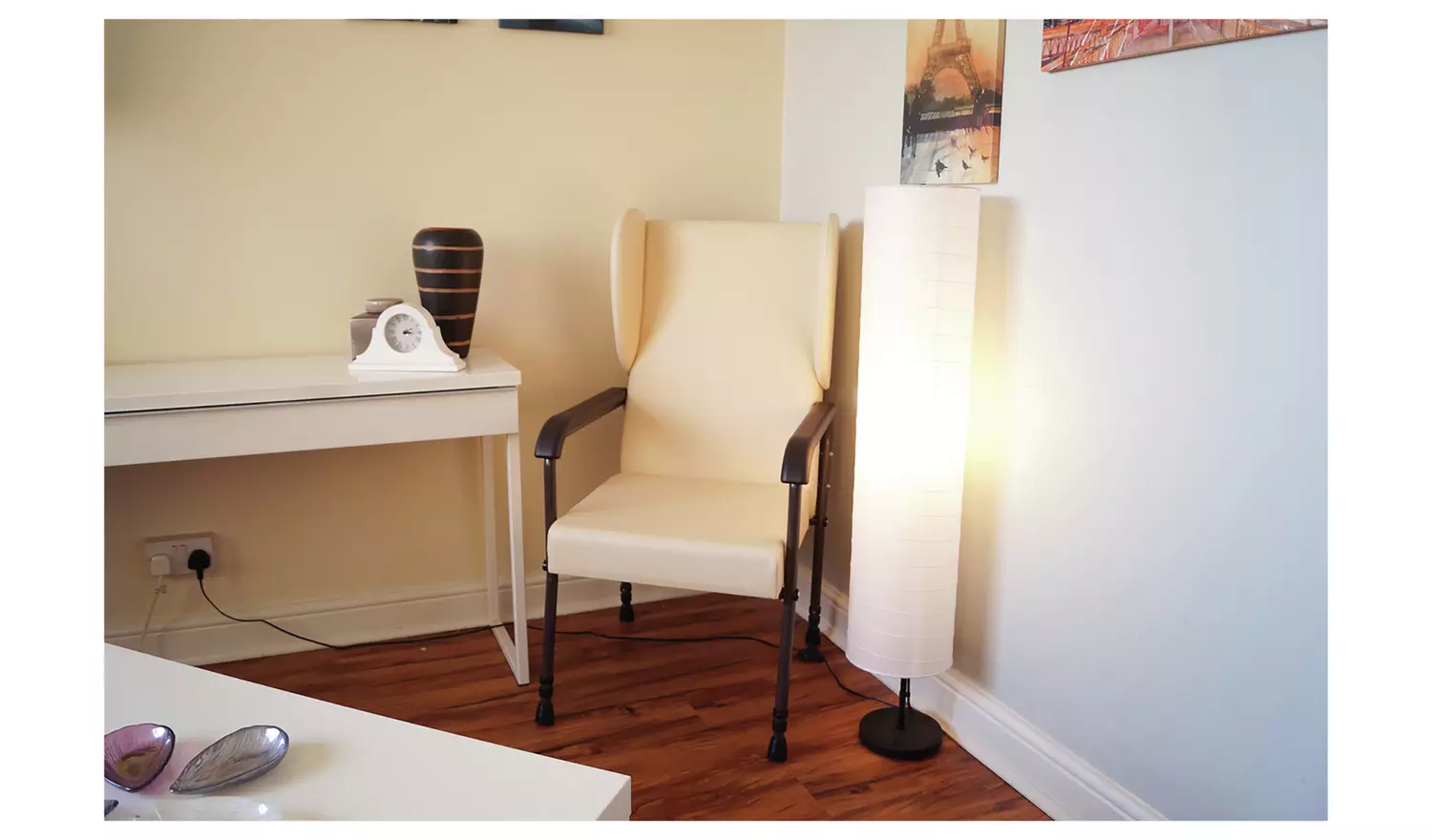 Aidapt Chelsfield Fabric Wingback Chair - Cream