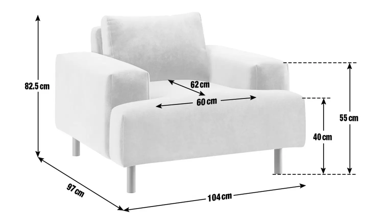 Habitat Julien Velvet Armchair - Natural
