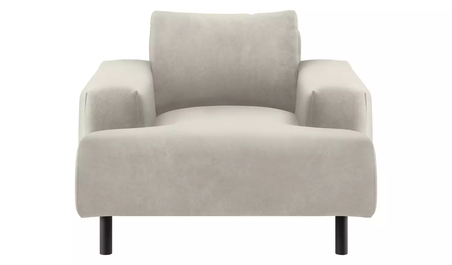 Habitat Julien Velvet Armchair - Natural