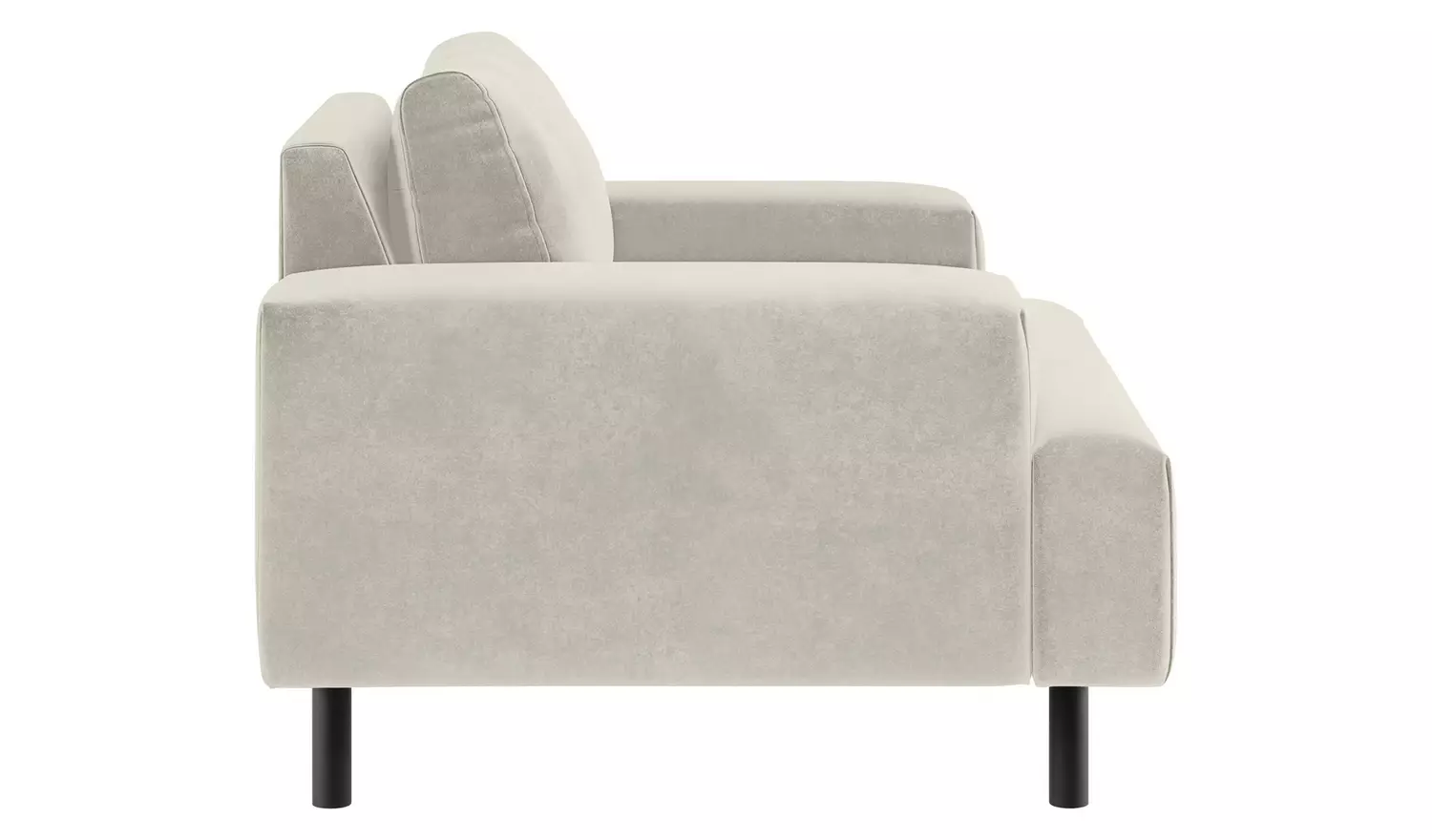 Habitat Julien Velvet Armchair - Natural