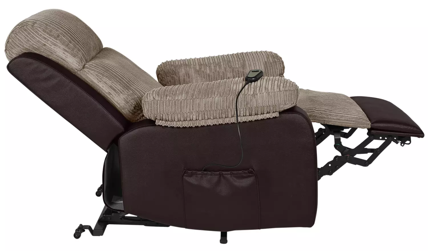 Argos Home Bradley Rise & Recline Chair -Natural & Chocolate