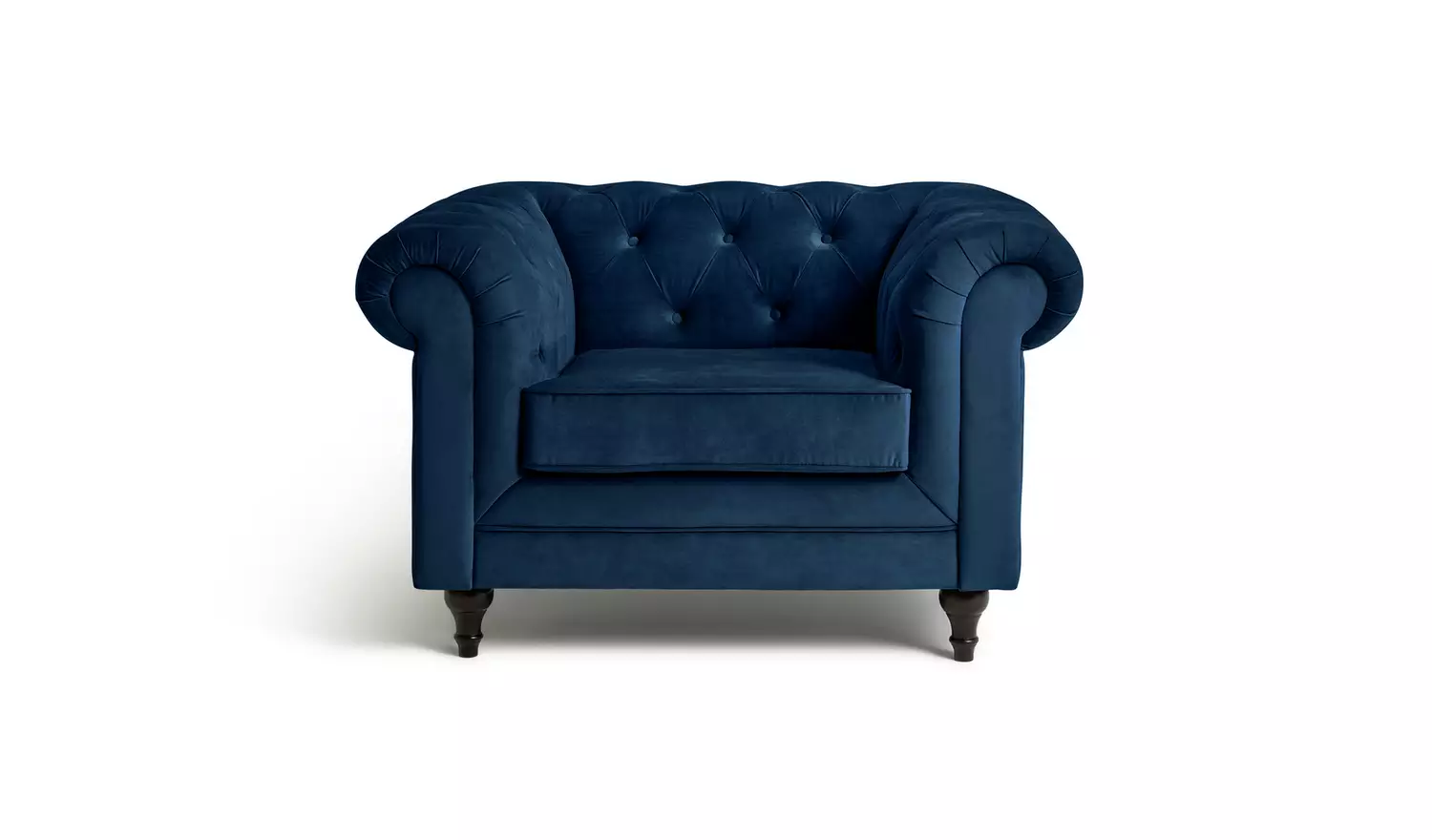 Habitat Chesterfield Velvet Armchair - Blue